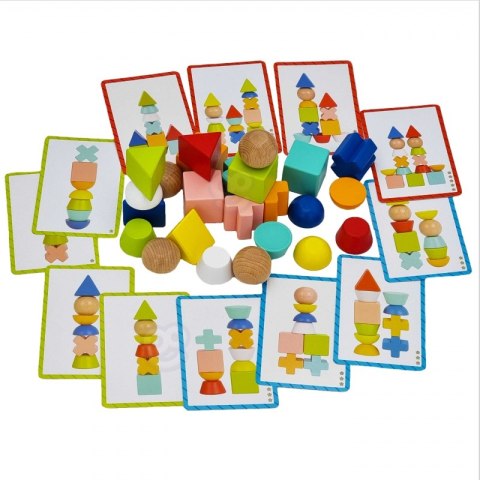 TOOKY TOY Drewniane Klocki Układanka Gra 24 Wzory 36 el. TOOKY TOY Drewniane Klocki Układanka Gra 24 Wzory 36 el.