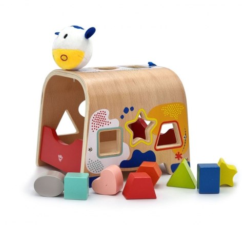 TOOKY TOY Drewniany Sorter Kształtów Krówka Klocki Kształty 6 el. TOOKY TOY Drewniany Sorter Kształtów Krówka Klocki Kształty 6 el.