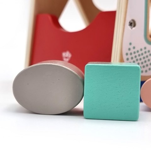 TOOKY TOY Drewniany Sorter Kształtów Krówka Klocki Kształty 6 el. TOOKY TOY Drewniany Sorter Kształtów Krówka Klocki Kształty 6 el.