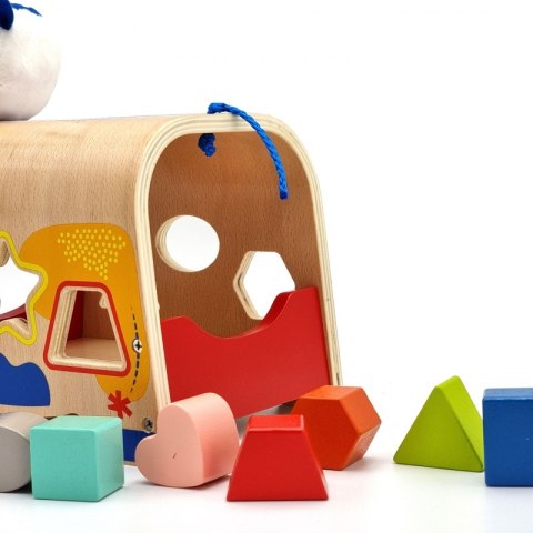 TOOKY TOY Drewniany Sorter Kształtów Krówka Klocki Kształty 6 el. TOOKY TOY Drewniany Sorter Kształtów Krówka Klocki Kształty 6 el.
