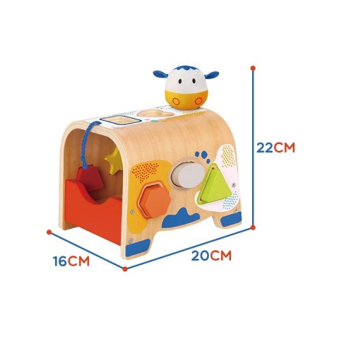 TOOKY TOY Drewniany Sorter Kształtów Krówka Klocki Kształty 6 el. TOOKY TOY Drewniany Sorter Kształtów Krówka Klocki Kształty 6 el.