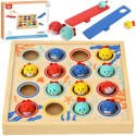TOOKY TOY Gra dla Dzieci Drewniany Stół Latające Rybki 19 el.