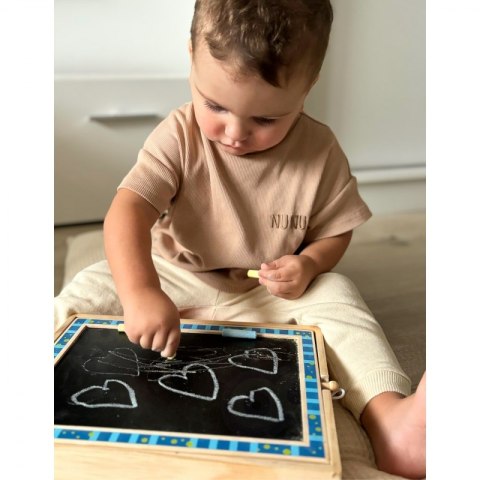 TOOKY TOY Tablica Magnetyczna Kredowa 2w1 Układanka Puzzle Kształty 117 el. Certyfikat FSC