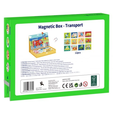 TOOKY TOY Układanka Edukacyjna Montessori Magnetyczne Pudełko dla Dzieci 80 el. TOOKY TOY Układanka Edukacyjna Montessori Magnetyczne Pudełko dla Dzieci 80 el.