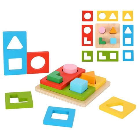 TOOKY TOY Układanka Montessori Kształty i Kolory FSC TOOKY TOY Układanka Montessori Kształty i Kolory FSC