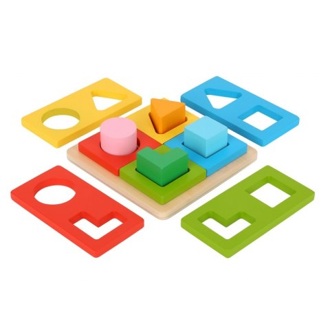 TOOKY TOY Układanka Montessori Kształty i Kolory FSC TOOKY TOY Układanka Montessori Kształty i Kolory FSC