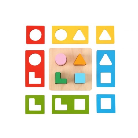 TOOKY TOY Układanka Montessori Kształty i Kolory FSC TOOKY TOY Układanka Montessori Kształty i Kolory FSC