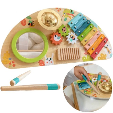 TOOKY TOY Wielofunkcyjny Instrument Centrum Muzyczne Ksylofon Zębatki Tarka Bębenek Talerz Pałeczki TOOKY TOY Wielofunkcyjny Instrument Centrum Muzyczne Ksylofon Zębatki Tarka Bębenek Talerz Pałeczki