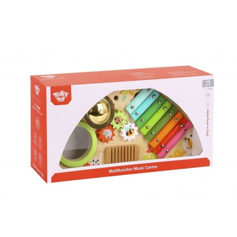 TOOKY TOY Wielofunkcyjny Instrument Centrum Muzyczne Ksylofon Zębatki Tarka Bębenek Talerz Pałeczki TOOKY TOY Wielofunkcyjny Instrument Centrum Muzyczne Ksylofon Zębatki Tarka Bębenek Talerz Pałeczki