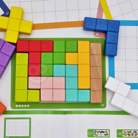 Tooky Toy Układanka Klocki Tetris 10 Poziomów Trudności 22 el. Tooky Toy Układanka Klocki Tetris 10 Poziomów Trudności 22 el.