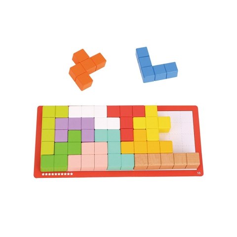 Tooky Toy Układanka Klocki Tetris 10 Poziomów Trudności 22 el. Tooky Toy Układanka Klocki Tetris 10 Poziomów Trudności 22 el.