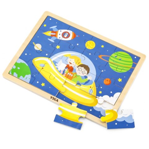 VIGA Drewniane Puzzle Podróż w Kosmos 16 elementów VIGA Drewniane Puzzle Podróż w Kosmos 16 elementów