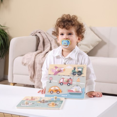 VIGA PolarB Drewniane Puzzle Pojazdy z Pinezkami VIGA PolarB Drewniane Puzzle Pojazdy z Pinezkami