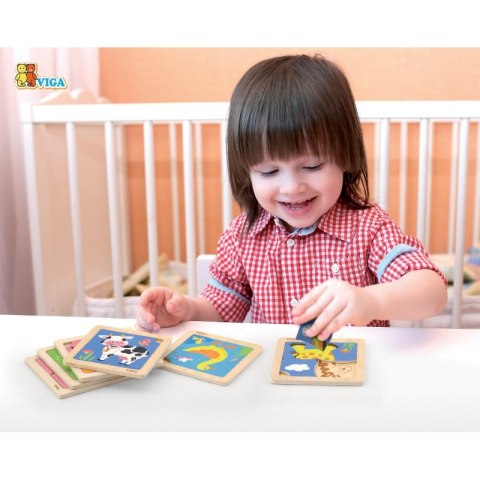 VIGA Poręczne Drewniane Puzzle Konik VIGA Poręczne Drewniane Puzzle Konik