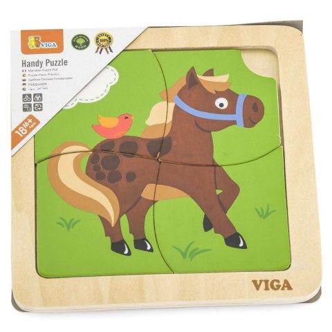 VIGA Poręczne Drewniane Puzzle Konik VIGA Poręczne Drewniane Puzzle Konik