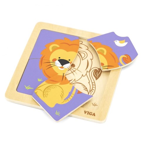 VIGA Poręczne Drewniane Puzzle Lew VIGA Poręczne Drewniane Puzzle Lew