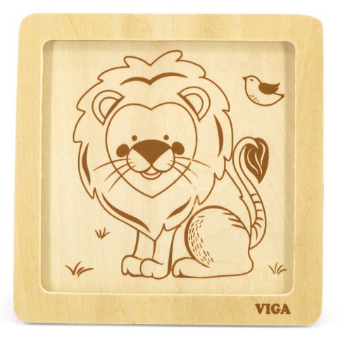 VIGA Poręczne Drewniane Puzzle Lew VIGA Poręczne Drewniane Puzzle Lew