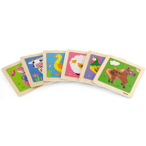 VIGA Poręczne Drewniane Puzzle Zebra VIGA Poręczne Drewniane Puzzle Zebra
