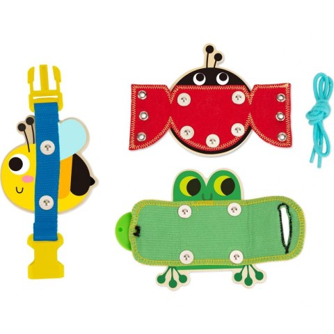 TOOKY TOY Drewniana Tablica Edukacyjna Sorter Trening Ćwiczenia Sznurek Guzik Klamerka TOOKY TOY Drewniana Tablica Edukacyjna Sorter Trening Ćwiczenia Sznurek Guzik Klamerka