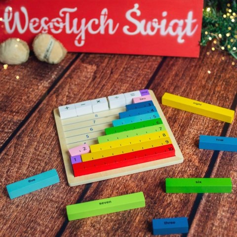 TOOKY TOY Drewniana Tablica Matematyczna Nauka Liczenia Liczydło TOOKY TOY Drewniana Tablica Matematyczna Nauka Liczenia Liczydło