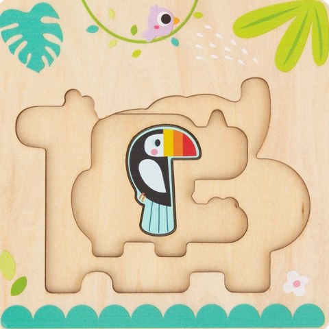 TOOKY TPY Drewniane Puzzle Montessori Wielowarstwowe Tablica Zwierzątka Leśne 7 el. TOOKY TPY Drewniane Puzzle Montessori Wielowarstwowe Tablica Zwierzątka Leśne 7 el.