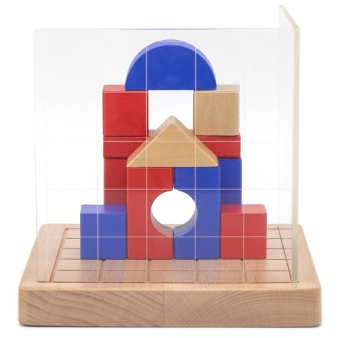 VIGA Drewniana Gra Budowanie Klocki 3D Montessori VIGA Drewniana Gra Budowanie Klocki 3D Montessori