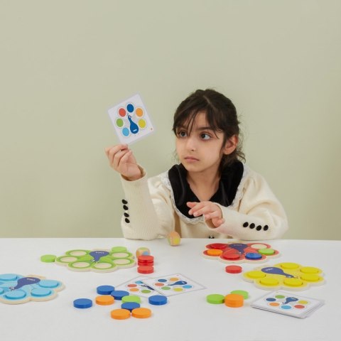 VIGA Drewniana Gra Dopasuj Kolory Pawi Ogon Montessori + Karty VIGA Drewniana Gra Dopasuj Kolory Pawi Ogon Montessori + Karty