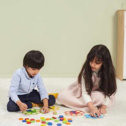 VIGA Drewniana Gra Dopasuj Kolory Pawi Ogon Montessori + Karty VIGA Drewniana Gra Dopasuj Kolory Pawi Ogon Montessori + Karty