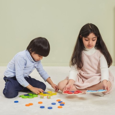 VIGA Drewniana Gra Dopasuj Kolory Pawi Ogon Montessori + Karty VIGA Drewniana Gra Dopasuj Kolory Pawi Ogon Montessori + Karty