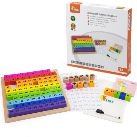 VIGA Matematyczna Tablica Operacyjna z Literami, Cyframi i Znakami VIGA Matematyczna Tablica Operacyjna z Literami, Cyframi i Znakami