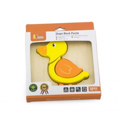 VIGA Pierwsze drewniane Puzzle maluszka Kaczuszka VIGA Pierwsze drewniane Puzzle maluszka Kaczuszka