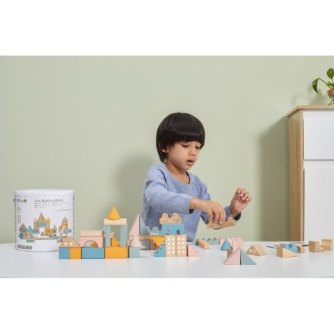 VIGA PolarB Drewniane Klocki Bloki Miejskie 50 elementów Montessori VIGA PolarB Drewniane Klocki Bloki Miejskie 50 elementów Montessori