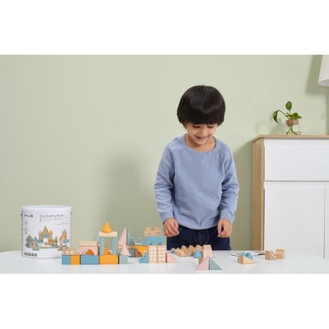 VIGA PolarB Drewniane Klocki Bloki Miejskie 50 elementów Montessori VIGA PolarB Drewniane Klocki Bloki Miejskie 50 elementów Montessori