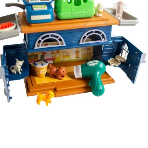WOOPIE Domek 2w1 Sklep Zoologiczny + Salon Urody Weterynarz 33 el. WOOPIE Domek 2w1 Sklep Zoologiczny + Salon Urody Weterynarz 33 el.