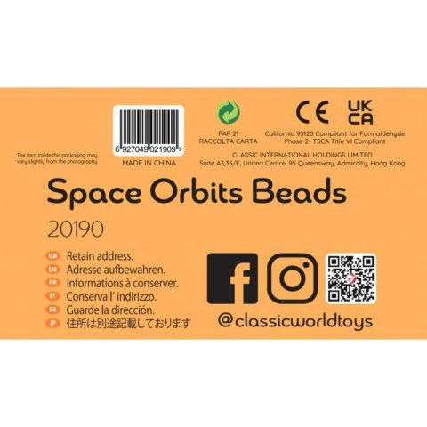 CLASSIC WORLD Edukacyjny Labirynt Przeplatanka Space Orbits Beads 18m+ FSC CLASSIC WORLD Edukacyjny Labirynt Przeplatanka Space Orbits Beads 18m+ FSC
