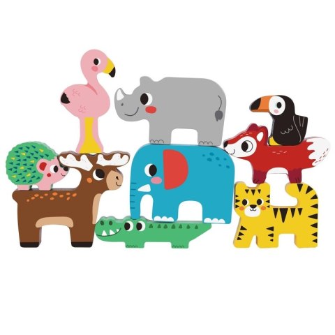 TOOKY TOY Drewniane Klocki Układanka Zwierzątka Montessori 9 el. TOOKY TOY Drewniane Klocki Układanka Zwierzątka Montessori 9 el.