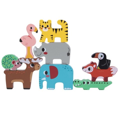 TOOKY TOY Drewniane Klocki Układanka Zwierzątka Montessori 9 el. TOOKY TOY Drewniane Klocki Układanka Zwierzątka Montessori 9 el.