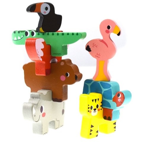 TOOKY TOY Drewniane Klocki Układanka Zwierzątka Montessori 9 el. TOOKY TOY Drewniane Klocki Układanka Zwierzątka Montessori 9 el.