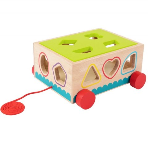 TOOKY TOY Drewniany Sorter Wózek Klocki 16 el. TOOKY TOY Drewniany Sorter Wózek Klocki 16 el.