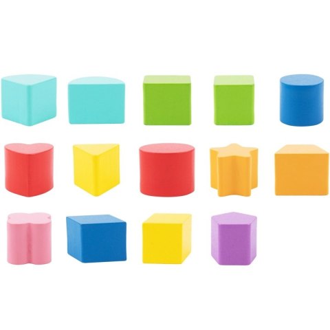 TOOKY TOY Drewniany Sorter Wózek Klocki 16 el. TOOKY TOY Drewniany Sorter Wózek Klocki 16 el.
