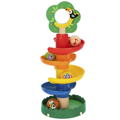 Tooky Toy Drewniany Kulodrom ze Zwierzątkami Tor Kulkowy Spirala + 4 Kulki Tooky Toy Drewniany Kulodrom ze Zwierzątkami Tor Kulkowy Spirala + 4 Kulki