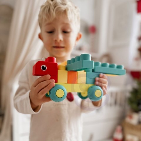 WOOPIE Duży Pociąg Kolejka Ciuchcia Klocki WOOPIE Duży Pociąg Kolejka Ciuchcia Klocki