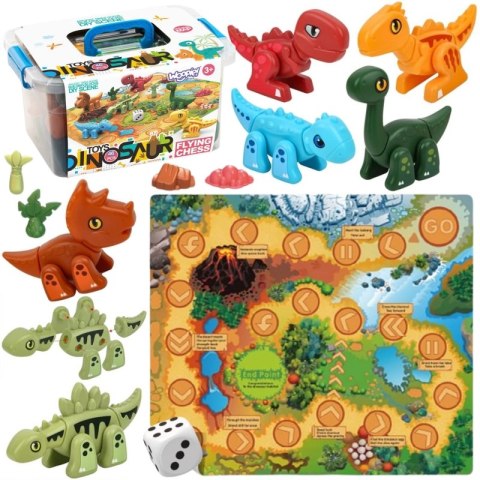 WOOPIE Zestaw Konstrukcyjny 2w1 Gra Planszowa Dinozaury + Kostka 46 el. WOOPIE Zestaw Konstrukcyjny 2w1 Gra Planszowa Dinozaury + Kostka 46 el.