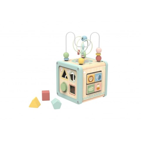 TOOKY TOY Drewniana Kostka Aktywności Sorter Labirynt TOOKY TOY Drewniana Kostka Aktywności Sorter Labirynt