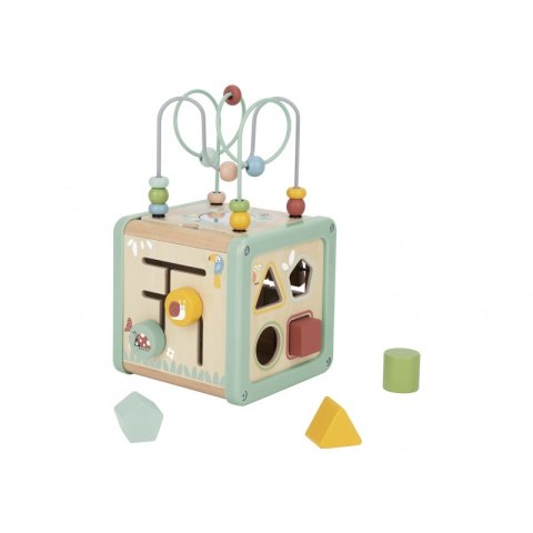 TOOKY TOY Drewniana Kostka Aktywności Sorter Labirynt TOOKY TOY Drewniana Kostka Aktywności Sorter Labirynt