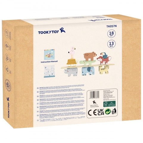 TOOKY TOY Drewniane Klocki Układanka Zwierzątka Montessori 9 el. TOOKY TOY Drewniane Klocki Układanka Zwierzątka Montessori 9 el.