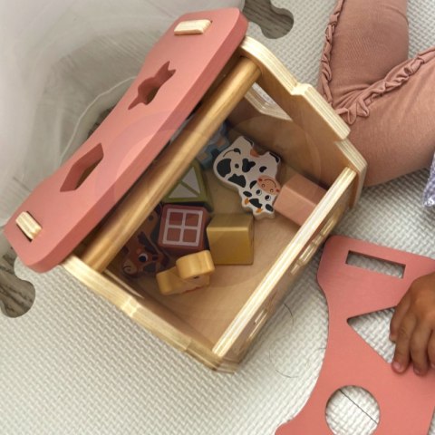 TOOKY TOY Farma Sorter Drewniany Zwierzęta Kształty TOOKY TOY Farma Sorter Drewniany Zwierzęta Kształty