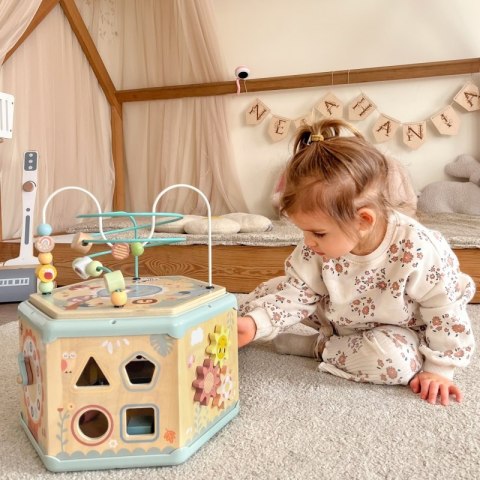 TOOKY TOY Interaktywny Drewniany Sześciokąt Montessori Otwierane Pudełko TOOKY TOY Interaktywny Drewniany Sześciokąt Montessori Otwierane Pudełko
