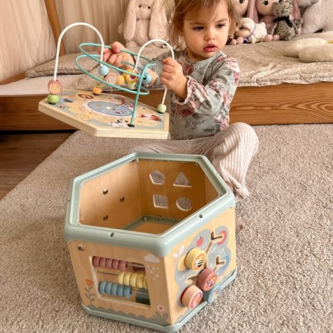 TOOKY TOY Interaktywny Drewniany Sześciokąt Montessori Otwierane Pudełko TOOKY TOY Interaktywny Drewniany Sześciokąt Montessori Otwierane Pudełko