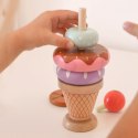 TOOKY TOY Lody Drewniane Układanka Cukiernik dla Dzieci 12 el.